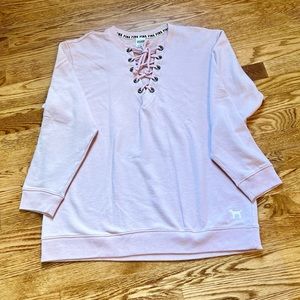 Pink by Victoria’s Secret Terry sweatshirt perfect for summer!